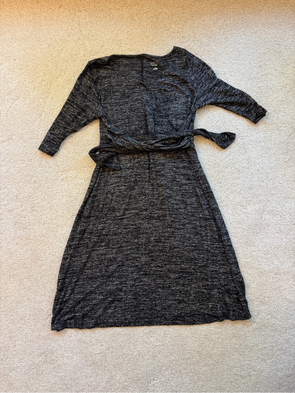 Isabel Maternity by Ingrid & Isabel Charcoal Tie-Waist Midi Dress